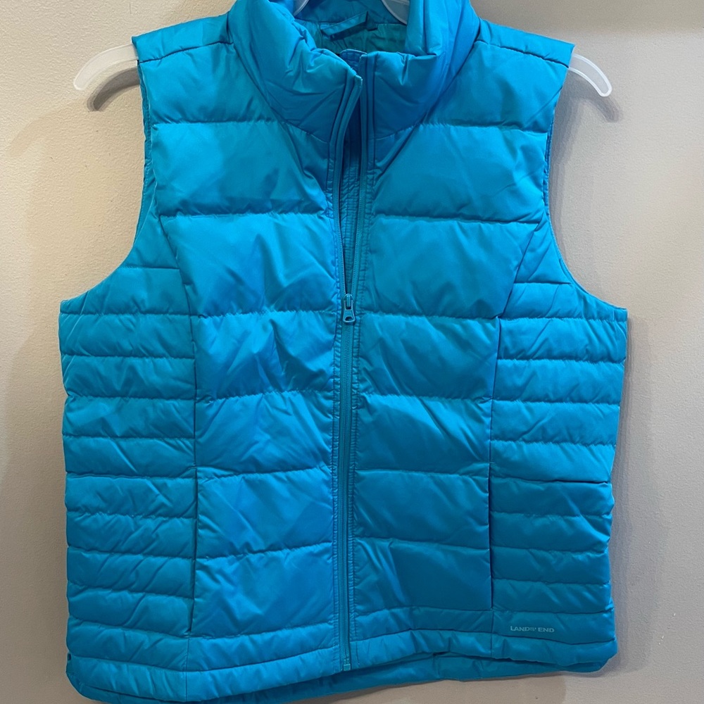 New w Tag Lands End Puffer Vest-L